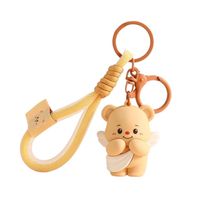 brelok do kluczy mis aniołek skrzydła kremowy brl333k