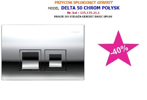 PRZYCISK GEBERIT DELTA 50 CHROM POŁYSK DO BASIC UP100 na Arena.pl