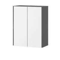 szafka kuchenna wisząca bella modułowa bezuchwytowa 80cm szara biały mat