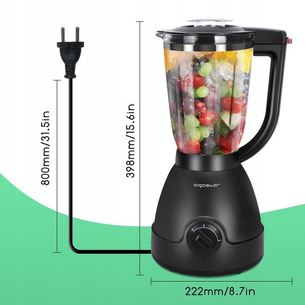 Blender kielichowy Aigostar kruszony lód 1000W zdjęcie 4