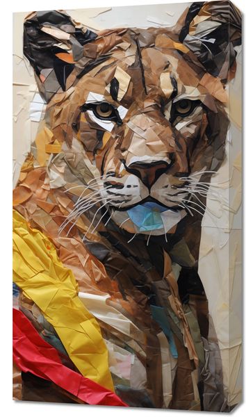 Obraz 50x90cm Papierowy Tygrys zdjęcie 1