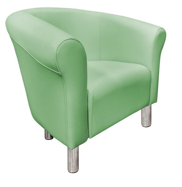 Fotel Milo D7 seledynowy nogi chrom zdjęcie 1