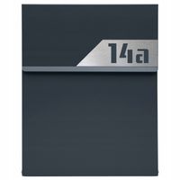 ANTRACYTOWA SKRZYNKA POCZTOWA SLIM NA LISTY Z TWOIM ADRESEM GRAWER LASEROWY