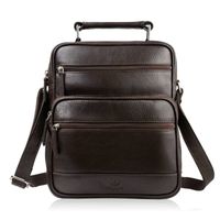 torba męska skórzana na ramię brązowa listonoszka