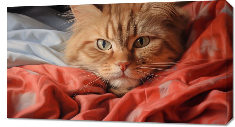 Obraz 90x50cm Mruczący Spokój zdjęcie 1