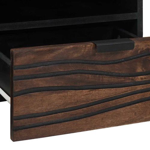 Stolik kawowy with Drawer Brązowy i czarny 80 x 54 x 40 cm na Arena.pl