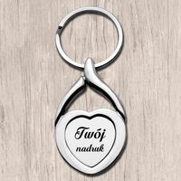 Brelok metalowy w kształcie serca z Twoim zdjęciem
