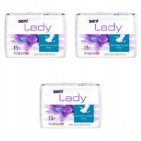Seni Lady Extra Plus wkładki nietrzymanie moczu 3 opakowania po 15 sztuk