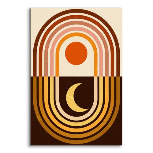 Obraz Do Sypialni Aztecki Księżyc Słońce Styk Boho Abstrakcja 70cm x 100cm na Arena.pl