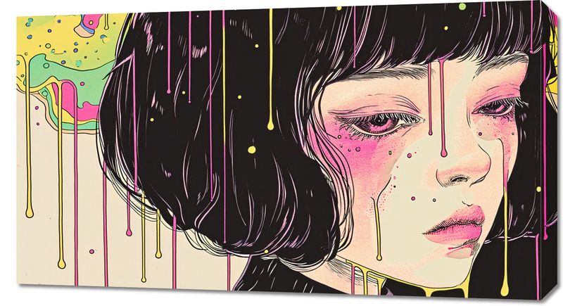 Obraz 90x50cm Strugi Kolorów zdjęcie 1