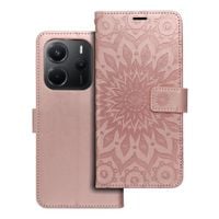 Kabura MEZZO Book do XIAOMI Redmi Note 14 5G mandala złoty róż