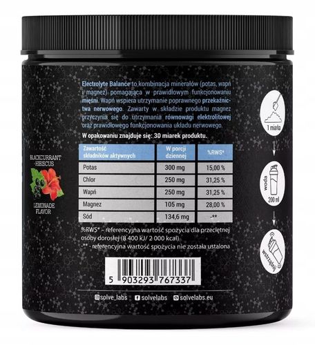 Elektrolity w proszku Solve Labs Electrolyte Balance 290 g na Arena.pl
