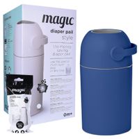 Kosz na zużyte pieluchy Magic Majestic kobaltowy (na 25 pieluch) + worki
