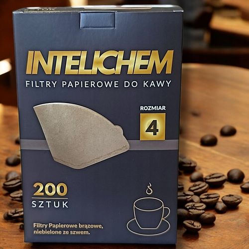 Filtry Do Kawy Papierowe Rozmiar 4 200 Sztuk Brązowe Niebielone na Arena.pl