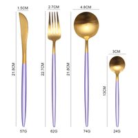 Zestaw Sztućców Zestaw Dla 1 Osoby - HOME DECOR - Piękno I Elegancja - LOFT Złoto Fioletowy