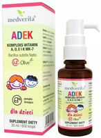 MEDVERITA ADEK dla dzieci kompleks witamin witamina A D E K 30 ml