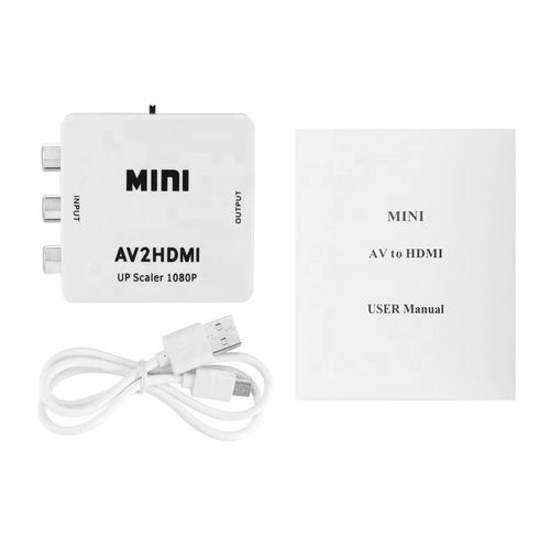 Adapter konwerter sygnału AV RCA CINCH do HDMI na Arena.pl