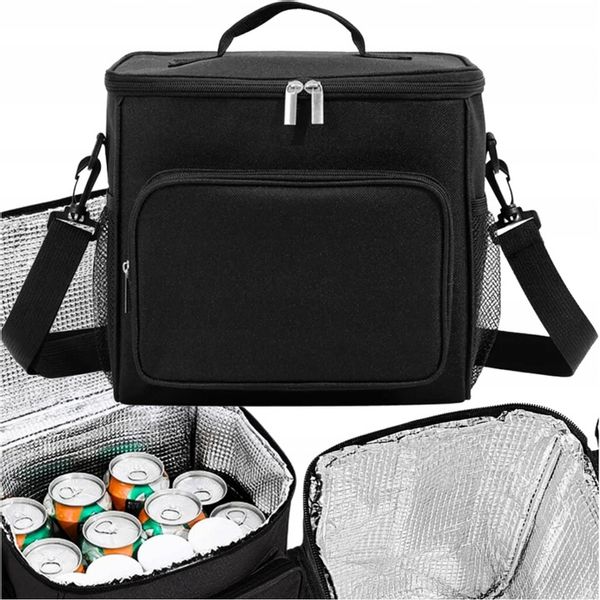 Termiczna LUNCH BOX Torba na napoje jedzenie Śniadanie podróżna duża zdjęcie 2