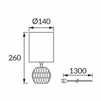 Lampka stołowa nocna ZEFIR E14 lampa czarna glamour IDEUS