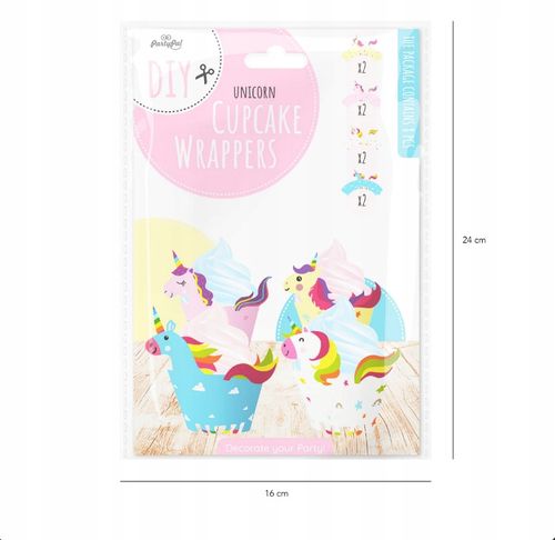 PAPILOTKI OWIJKI do babeczek Jednorożce 8 szt na Arena.pl