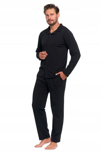 PIŻAMA MĘSKA BAWEŁNIANA ROZPINANA DŁUGI RĘKAW I SPODNIE WYGODNA MORAJ na Arena.pl