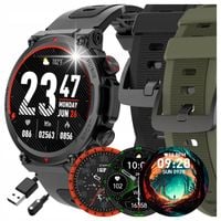 SMARTWATCH ZEGAREK MĘSKI AMOLED 2 PASKI PREZENT NA WALENTYNKI DLA CHŁOPAKA