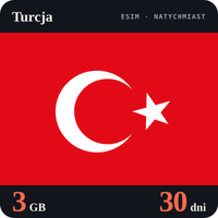 Karta eSIM DigiKiosk Internet Turcja 3 GB na 30 dni - bez rejestracji