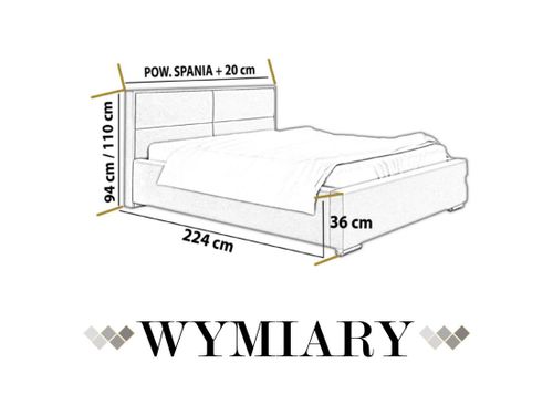 NOWOCZESNE ŁÓŻKO TAPICEROWANE 120X200 Z POJEMNIKIEM na Arena.pl