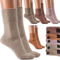 5x SKARPETKI damskie BEZUCISKOWE WEŁNIANE CIEPŁE długie pastelowe