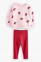 Różowy/czerwony z motywem biedronki - Zestaw NEXT 5-6 LAT