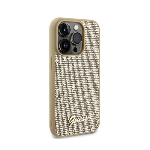 Guess Disco Metal Script - Etui iPhone 15 Pro (złoty) na Arena.pl