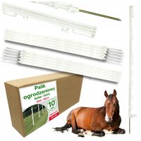 10x Słupek Palik ogrodzeniowy Polski do Pastucha dla Psa Paliki Białe