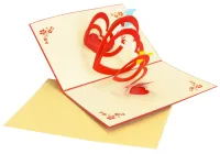 Kartka Okolicznościowa Pop Up 3D - Czerwone Serce