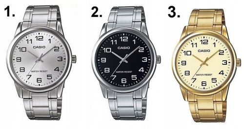 ZEGAREK MĘSKI CASIO ALTMAN+BOX +GRAWER stalowy cyfry bransoleta złoty na Arena.pl