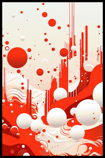 Plakat 53x81cm Krwiście Czerwone Wibracje zdjęcie 2