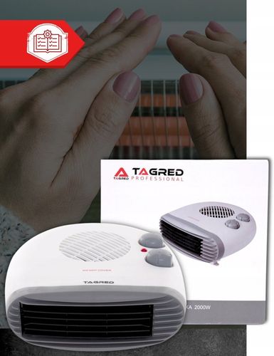 Grzejnik elektryczny Cicha Farelka Mocny Termowentylator 2000W Termostat na Arena.pl