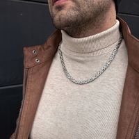 Naszyjnik męski splot królewski masywny łańcuch stal chirurgiczna BLINGART