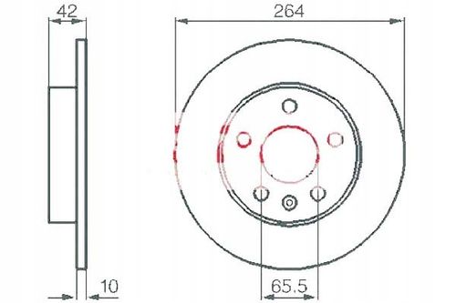 TARCZA HAM TYL 264X10 P BOSCH na Arena.pl