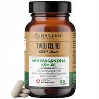 Ashwagandha KSM-66 MOCNY EKSTRAKT z korzenia na nerwy stres relaks 90 tabl