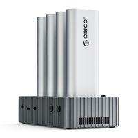 Stacja dokująca IT48N-C z funkcją klonowania na 4 dyski M.2 NVME - szara