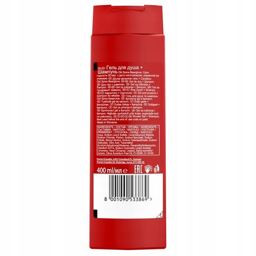 Old Spice Bearglove Żel męski pod prysznic i szampon 3w1, 6 x 400ml na Arena.pl