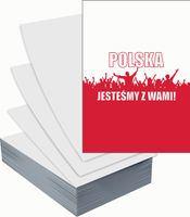 Ulotki A5 reklamowe firmowe 100 szt projekt w cenie POLSKA JESTEŚMY Z WAMI