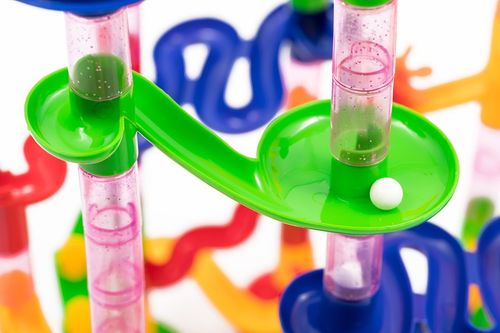 TOR KULKOWY KULODROM KLOCKI KONSTRUKCYJNE ZESTAW 105 EL KULKI 30 KULEK na Arena.pl