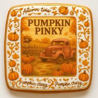 CIASTKO LUKROWANE PUMPKIN CURIOSITY ORANGE ROZ.L PION RĘCZNIE ROBIONE