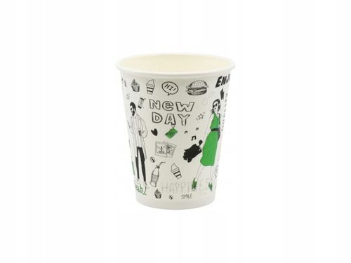 KUBKI PAPIEROWE DO KAWY 250ML NEW DAY + WIECZKA 100 SZTUK (do odsprzedaży) na Arena.pl