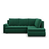Narożnik z otomaną, prawy, BOSCO, velvet, 230x200x89, zieleń | TYLETEGOTU