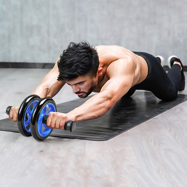 WAŁEK ROLLER DO ĆWICZEŃ KÓŁKO PODWÓJNE + MATA zdjęcie 11