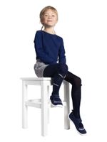 Rajstopy dziewczęce bawełniane z elementem 3D kokardka granat 92-98 YOCLUB