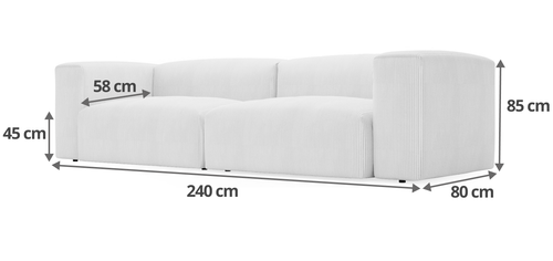 Ekskluzywna Sofa Bali czarna sztruks na Arena.pl