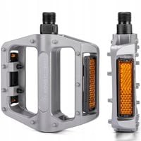 Pedały Rowerowe Platformowe Aluminiowe z Pinami Odblaskami Uniwersalne